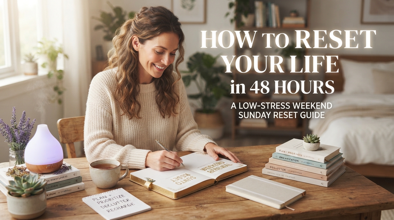 Read more about the article How to Reset Your Life in 48 Hours: A Low-Stress Weekend Sunday Reset Guide