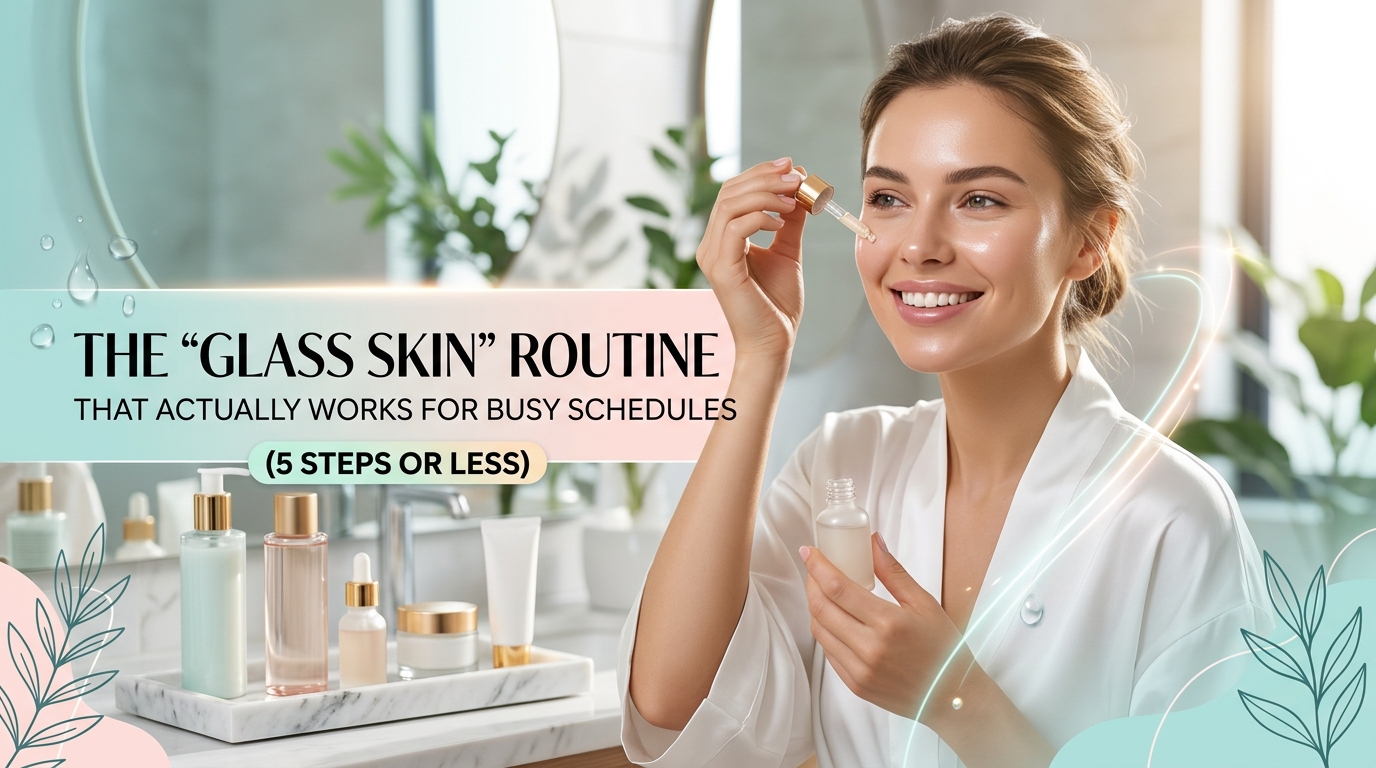 You are currently viewing The “Glass Skin” Routine That Actually Works for Busy Schedules (5 Steps or Less)