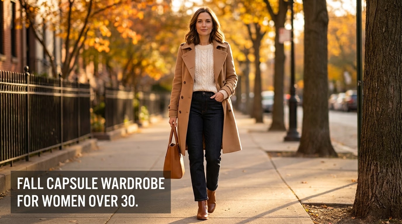 Read more about the article Fall Capsule Wardrobe for Women Over 30: 10 Pieces, 20+ Outfits