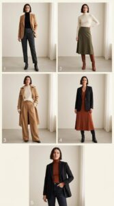 Mix and match fall outfits for work